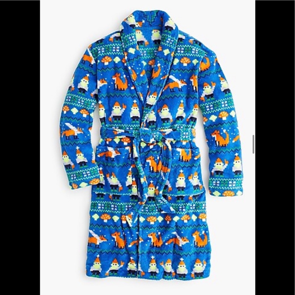 J. CREW Crewcuts Gnome Fairisle robe with tags, size small style K4358